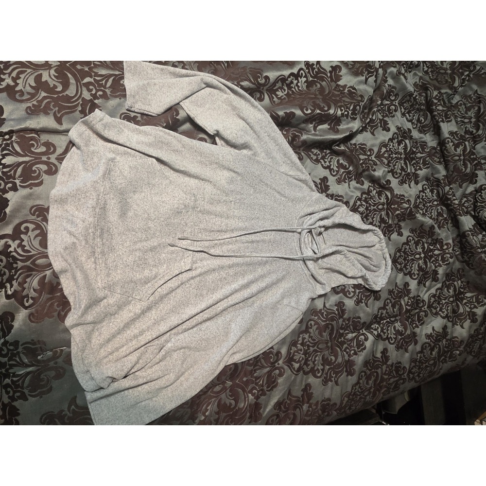 2xl Heather Gray Soft Pullover With Kangaroo Pocket